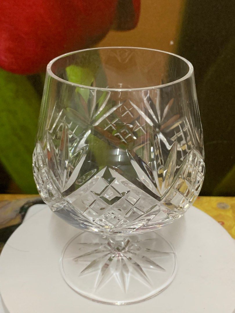 EDINBURGH Crystal - DUET Cut - Brandy Crystal Glass / Glasses - 4.5”,  Furniture & Home Living, Home Decor, Vases & Decorative Bowls on Carousell