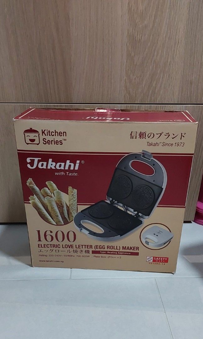 Electric Love Letter (Egg Roll) Maker / Crispy Waffle, Furniture & Home