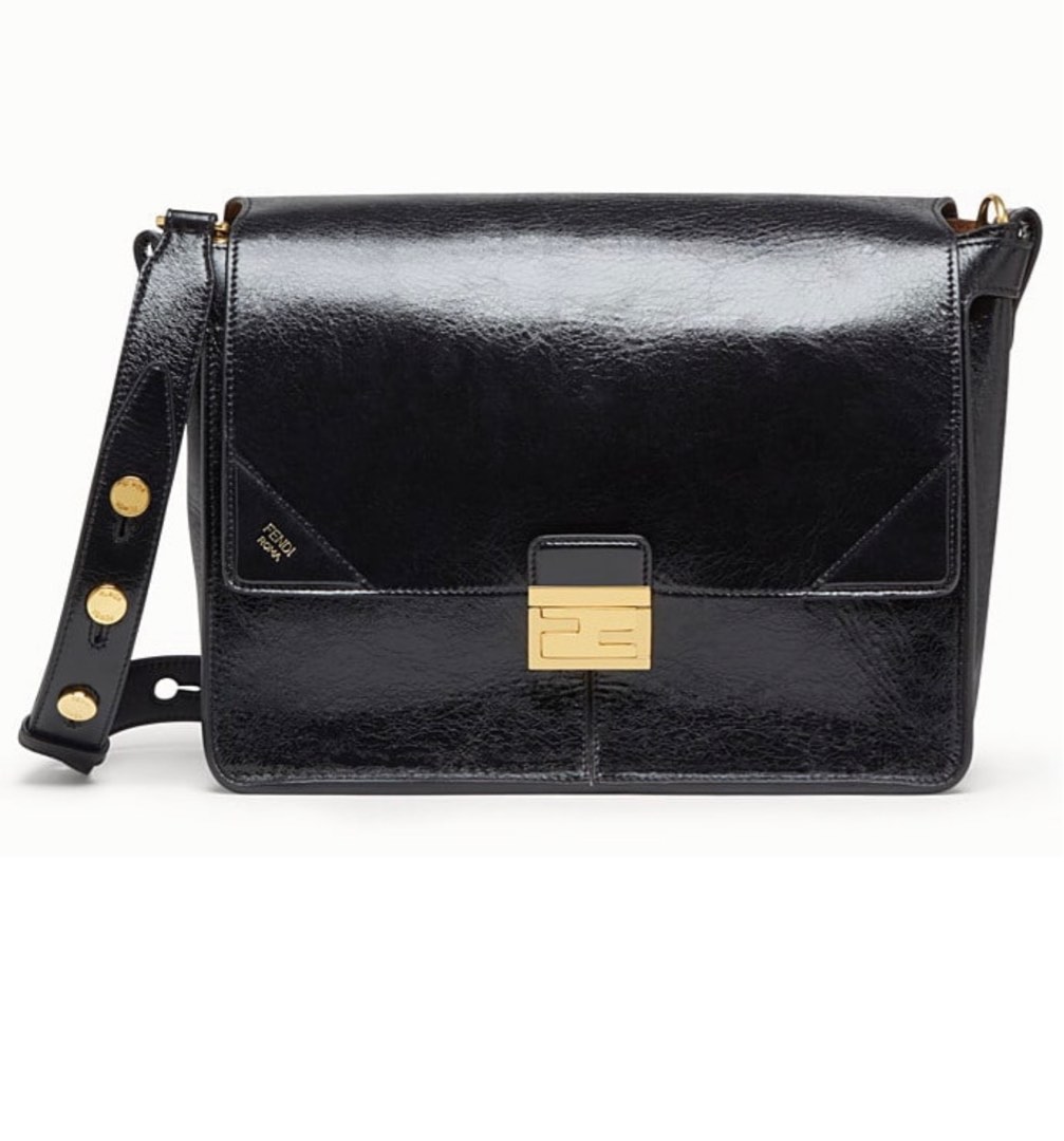 Fendi Kan U Large Black Vibrato gold Luxury Bags Wallets on