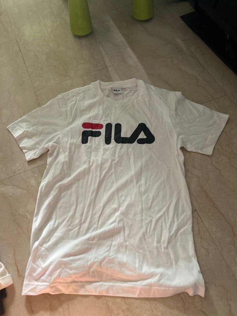 White fila hotsell shirt