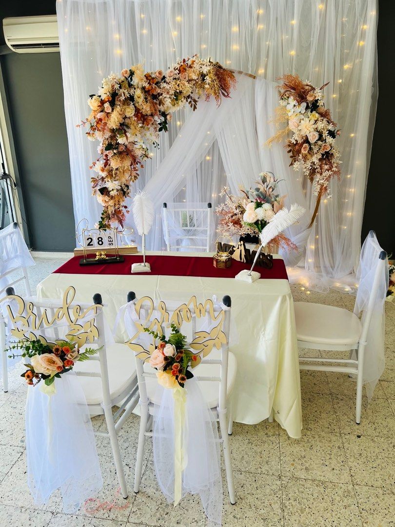 Floral Birthday Decoration ROM Floral Arch Solemnization Backdrop Wedding Set Up Birthday Celebration Wedding Reception Proposal Photo Booth