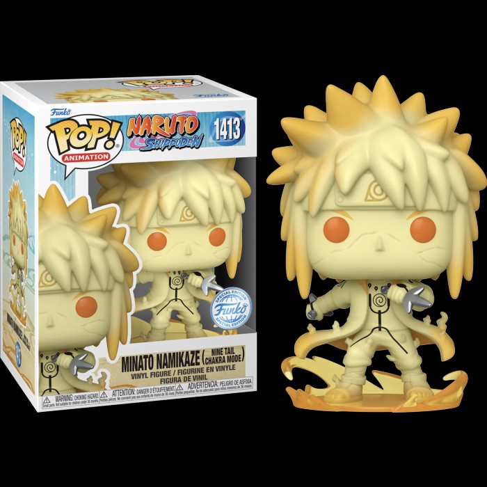 Funko Pop! Animation: Naruto: Shippuden - Minato Namikaze (Nine Tail Chakra  Mode) #1413, Hobbies & Toys, Toys & Games on Carousell