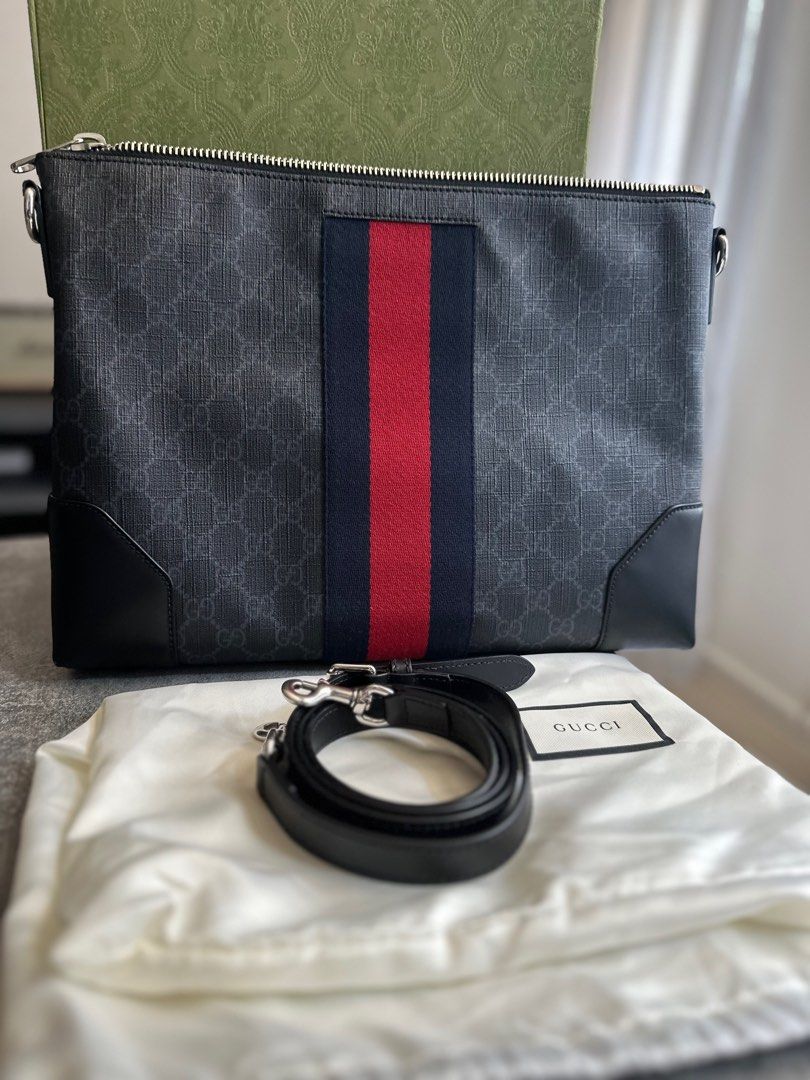 Gg supreme messenger bag hot sale black