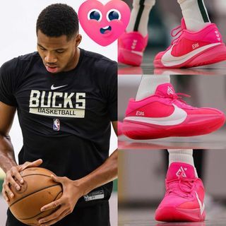 Giannis gives us a look at a Hot Pink Nike Zoom Freak 5 PE 🌸🌺