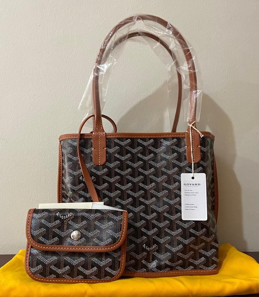 Goyard Mini Anjou in Black on Black, Luxury, Bags & Wallets on Carousell