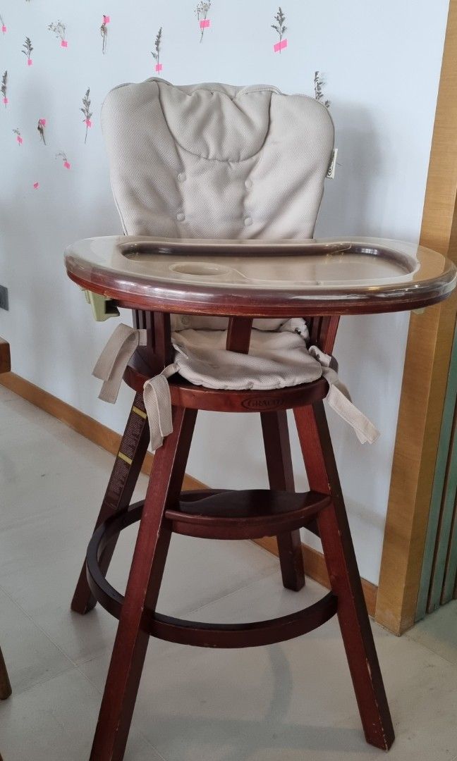 Graco wooden high chair plastic tray on sale