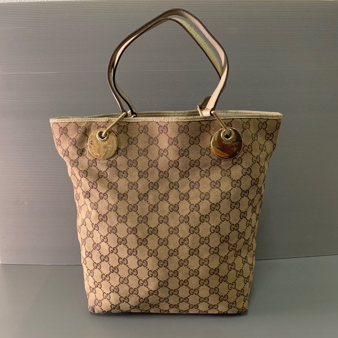 Authentic- Gucci Monogram Vintage Tote Bag, Women's Fashion, Bags &  Wallets, Shoulder Bags on Carousell