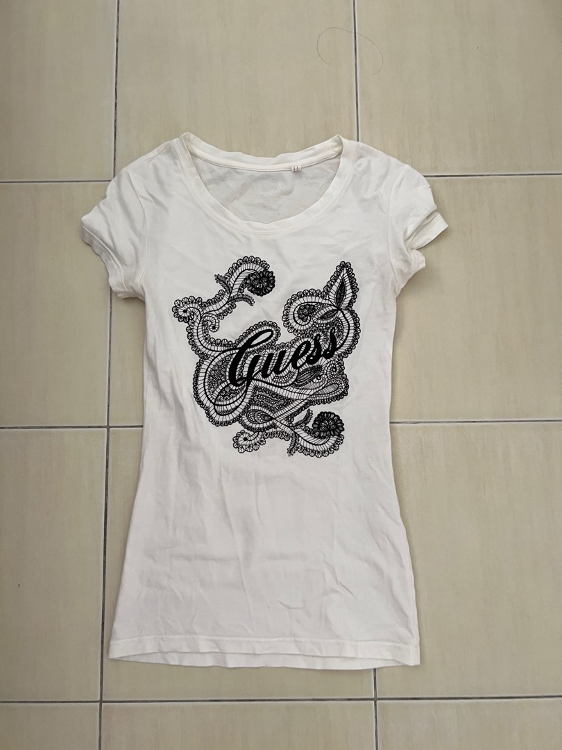 Guess t on sale shirt women's price