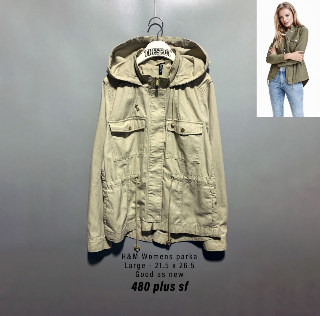 H and m khaki jacket deals