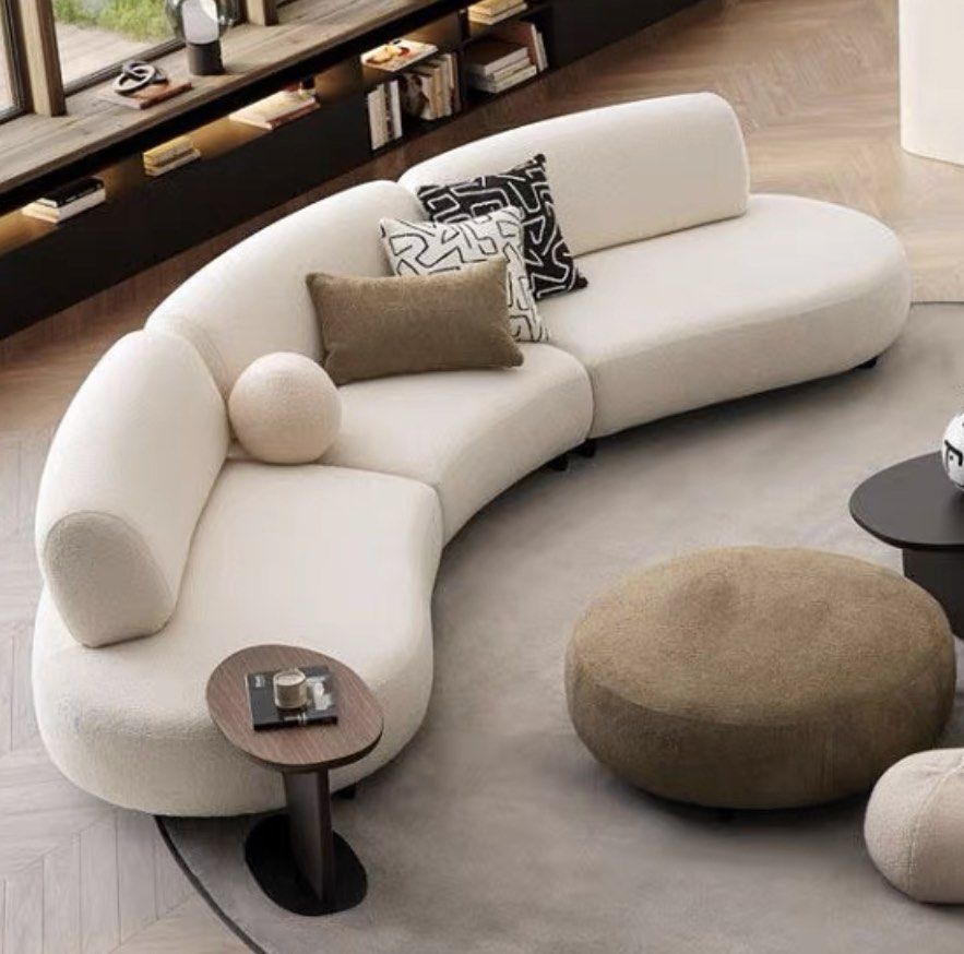 Hudsons Modern Curved Sofa Furniture