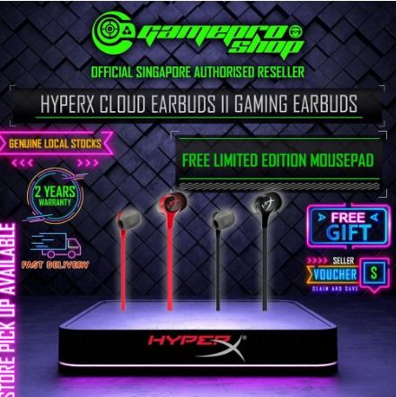 HyperX Cloud Earbuds II Gaming Earbuds with Mic I HyperX (2Y) DL2039,  Audio, Earphones on Carousell