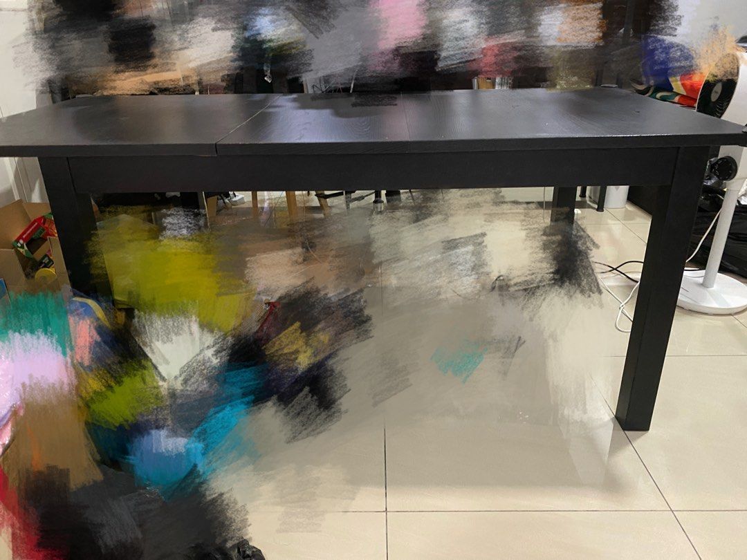 IKEA extendable dining table 220cm length (can dismantle), Furniture