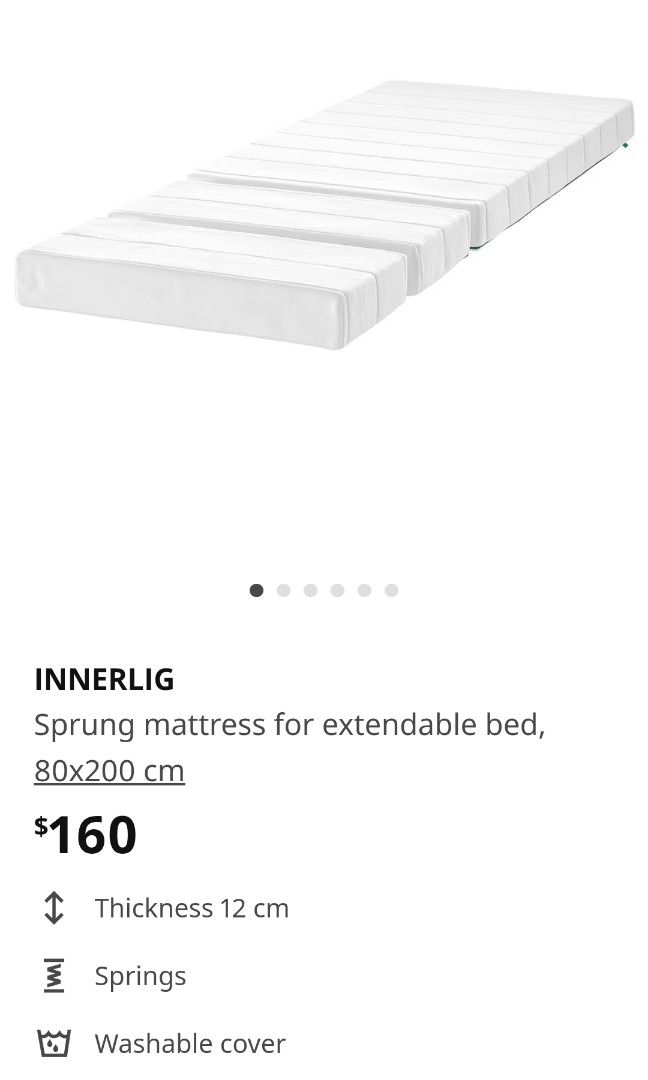 Ikea INNERLIG mattress for extendable bed