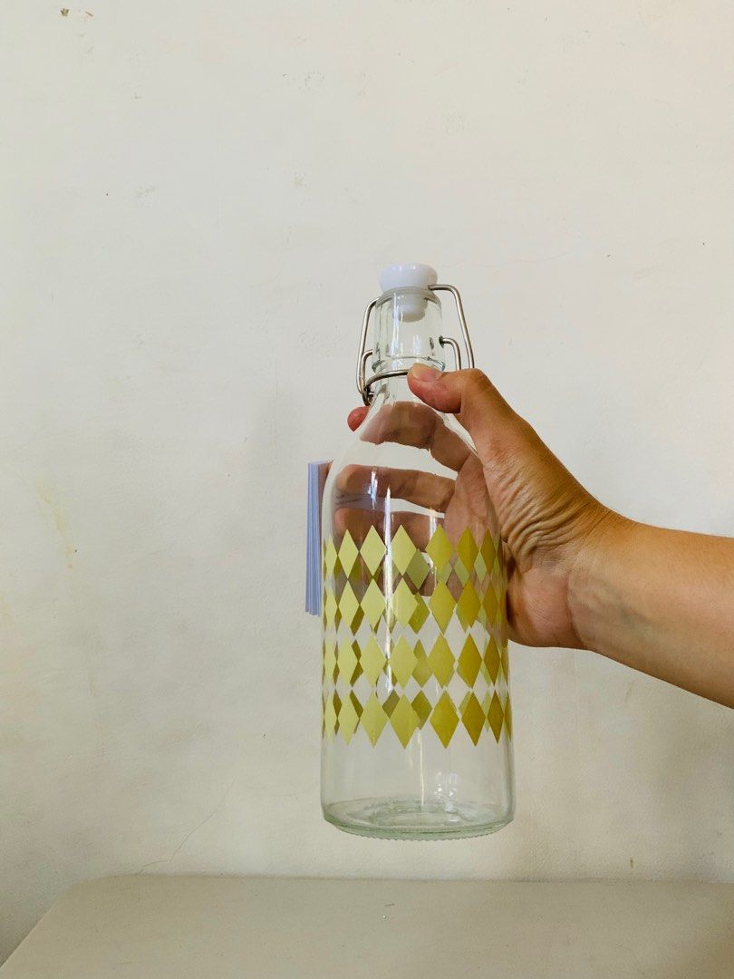 IKEA KORKEN SWING TOP GLASS BOTTLE 0.5L, Furniture &amp; Home Living ...