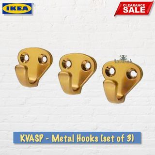 IKEA KVASP HOOK, Set of 3 Brass Color | SUPER SALE