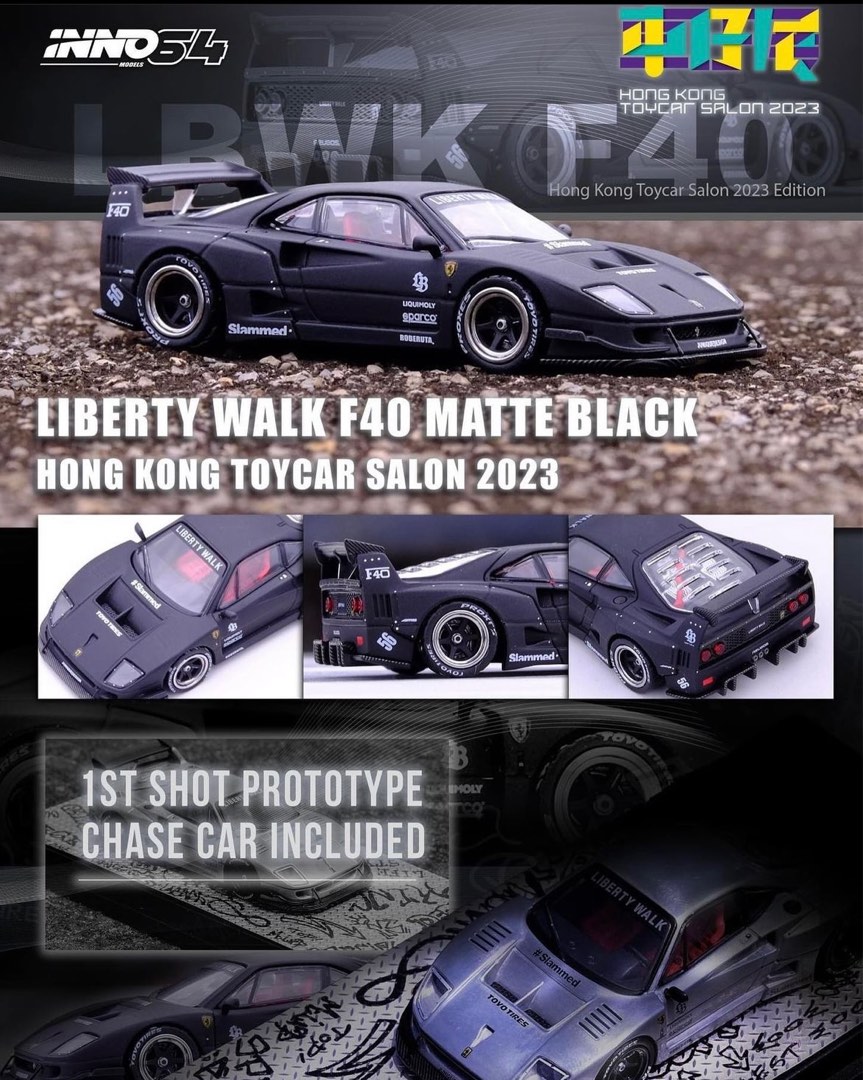全新未開INNO64車仔展LBWK F40 Matte Black (With Chase car