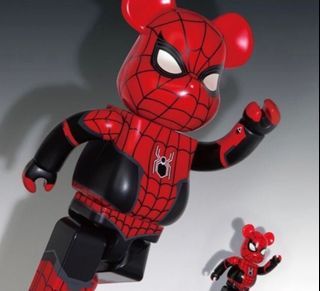 [Instock] Bearbrick Spiderman Upgraded Suit Spider Man 400%+100%