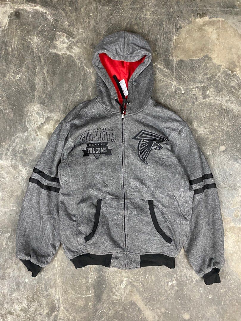 Jaket nfl falcon big logo reversible vintage zipper hoodie crewneck