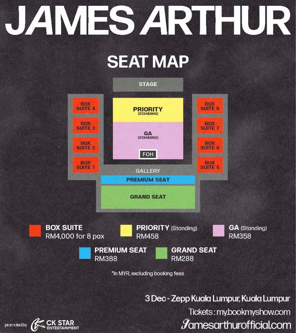 James Arthur Asia Tour Kuala Lumpur, Tickets  Vouchers, Event Tickets on  Carousell