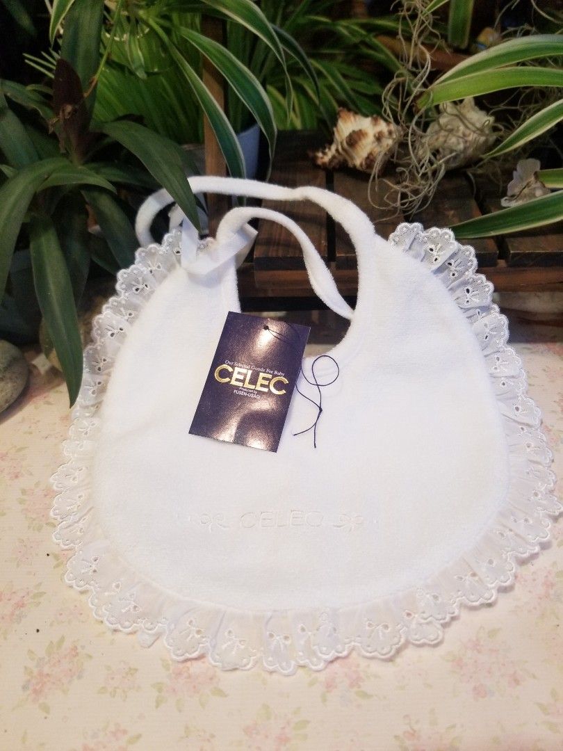 Lace baby bib on sale