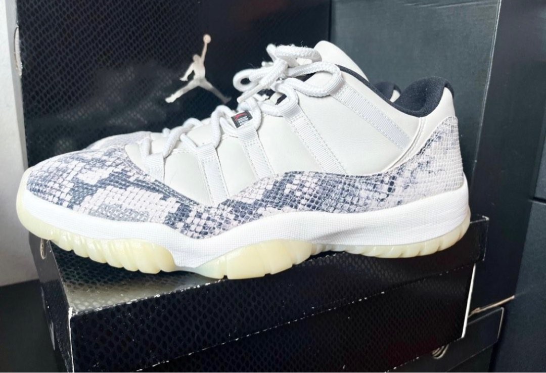 White snakeskin 11s hot sale
