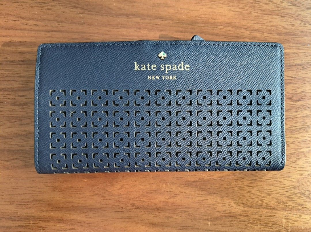 Kate Spade bifold blazer blue wallet