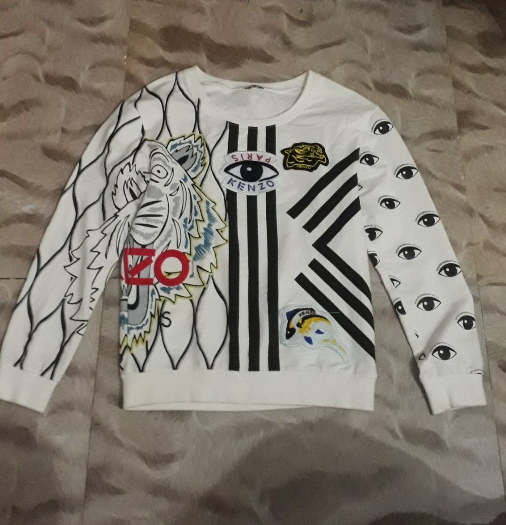 Kenzo Multi Icon embroideres sweatshirt Women s Fashion Coats