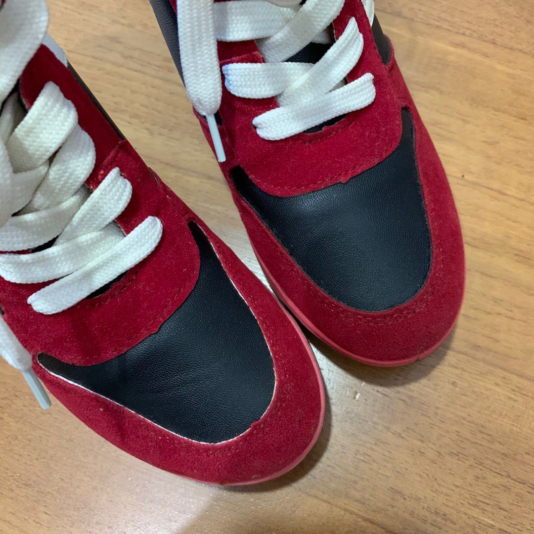 Leather sneaker hotsell wedges