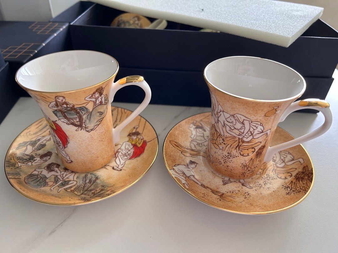 Korean Tea Set porcelain MOMKID craft, Furniture & Home Living