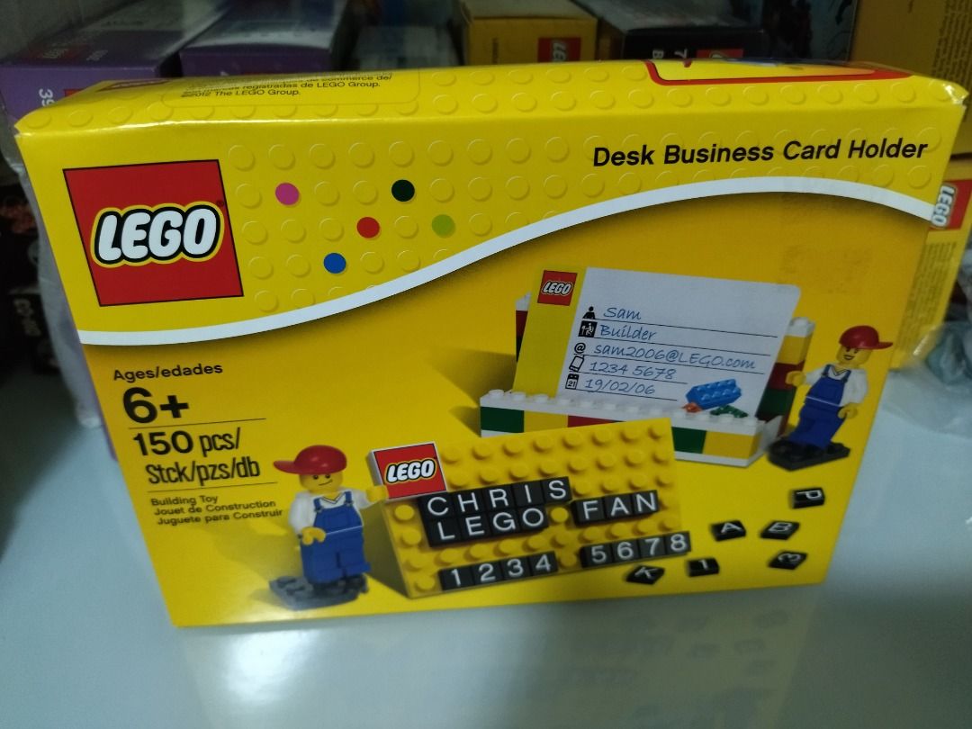 Lego desk store business card holder