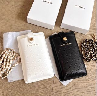 Shop CHANEL 2024 Cruise Chain Plain Leather Logo iPhone 14 Pro Max