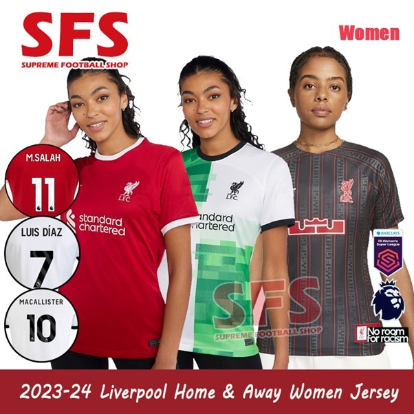 Liverpool Women Jersey Home Away Jersey 23/24 season, Women's Fashion