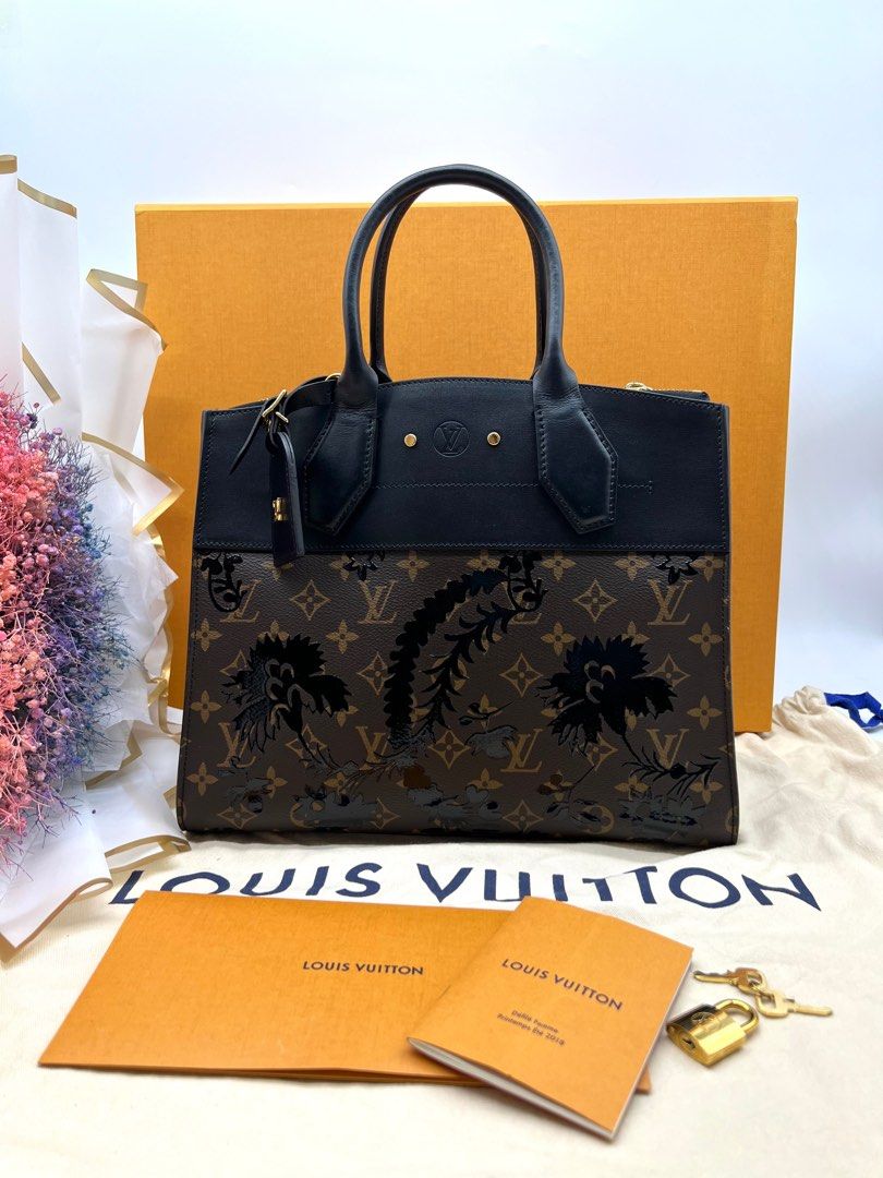 Shop Louis Vuitton CITY STEAMER Calfskin 2WAY Plain Leather Elegant Style  Logo Handbags by rouge-blason