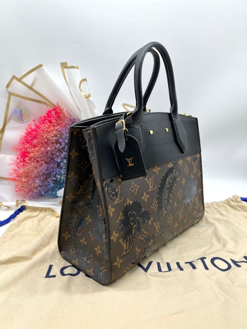 Shop Louis Vuitton CITY STEAMER Calfskin 2WAY Plain Leather Elegant Style  Logo Handbags by rouge-blason