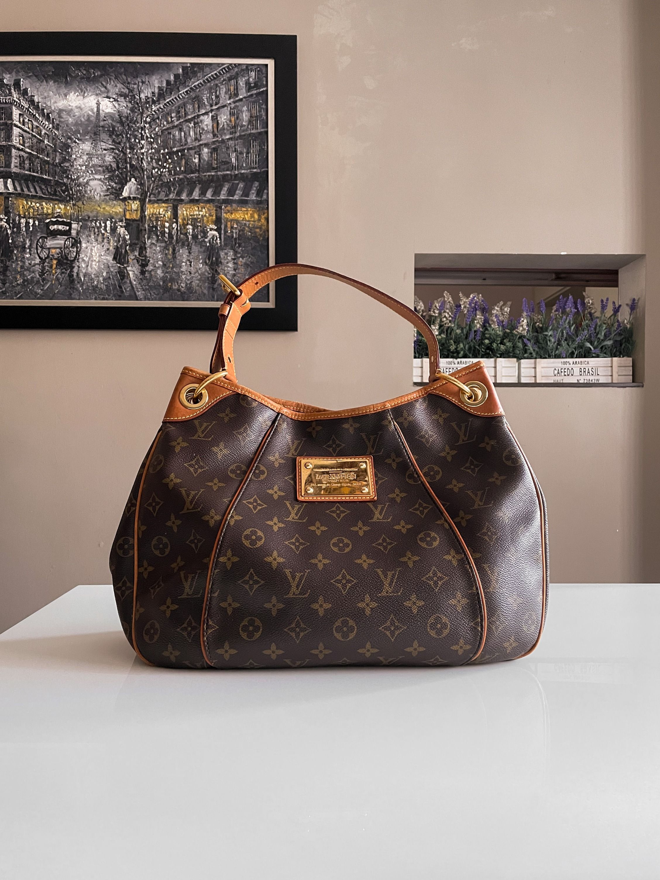 Louis Vuitton Galleria Shoulder Bag PM Brown with Dust Bag