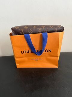 Poche toilette cloth vanity case Louis Vuitton Orange in Cloth