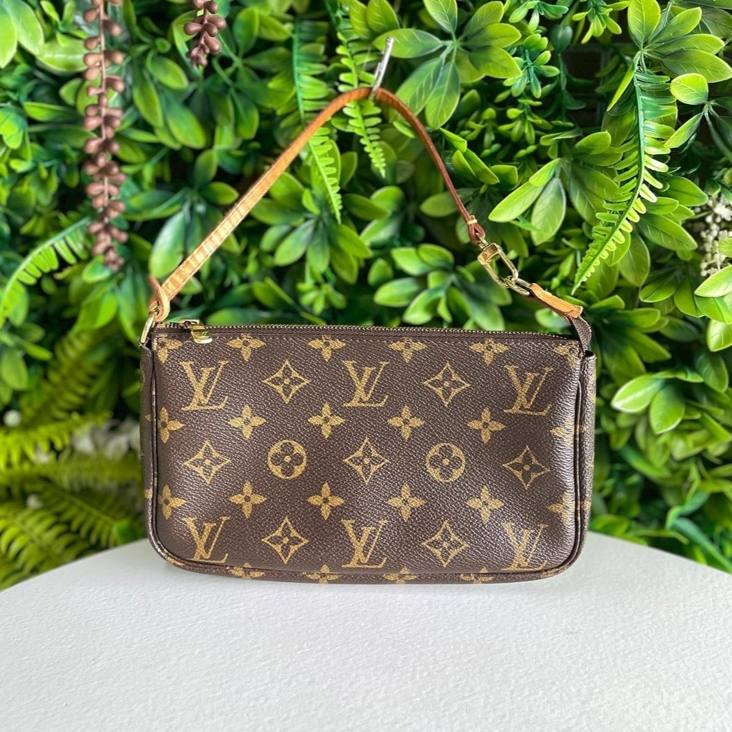 LV Mini Pochette Classic Brown Monogram, Luxury, Bags & Wallets on