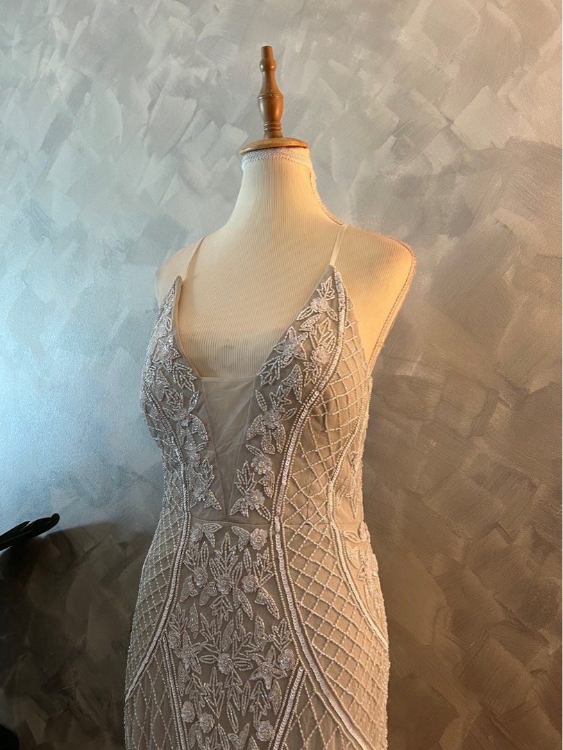 Lulus beaded sale wedding dress