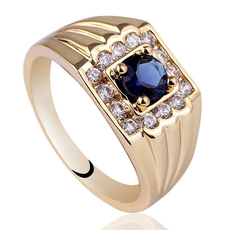 Mens genuine sapphire rings hotsell