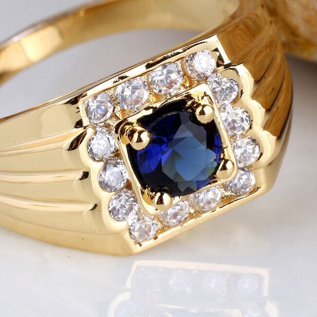 Luxury Designs Custom Made 18k Gold Plated w Moissanite w CZ