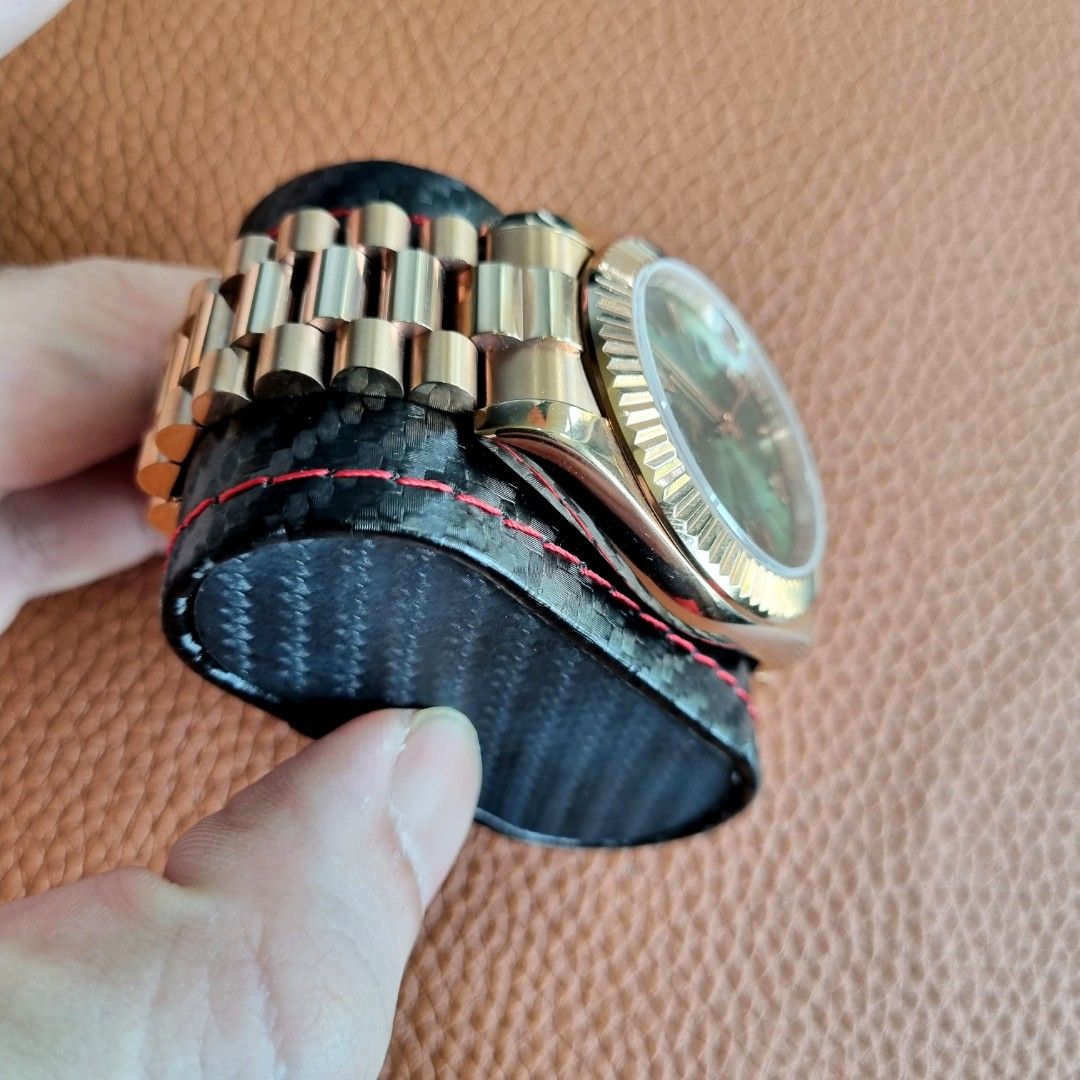 Luxury men rose gold color watch bracelet day date rolex style