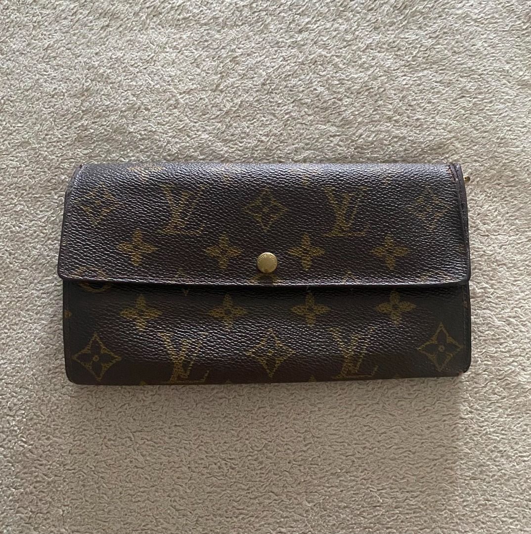 LV Used Sarah Long Wallet, Luxury, Bags & Wallets on Carousell