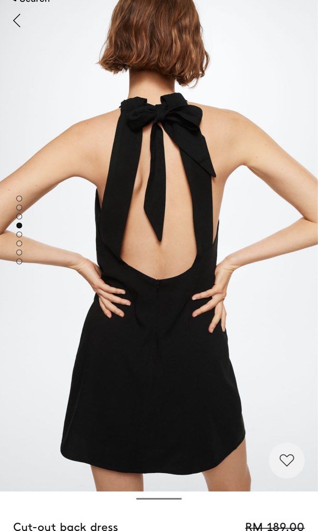 Mango Halter neck back cut out black dress Women s Fashion Dresses Sets Dresses on Carousell
