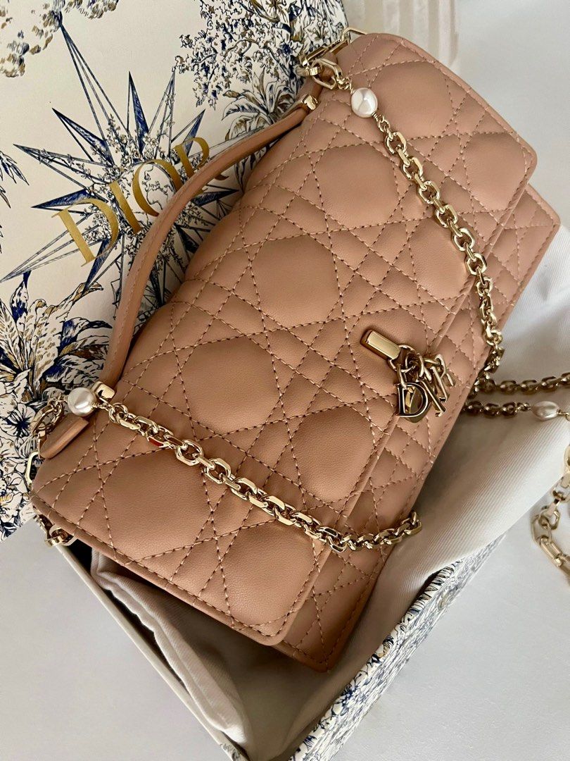 Miss Dior Mini Bag Rose Des Vents Cannage Lambskin