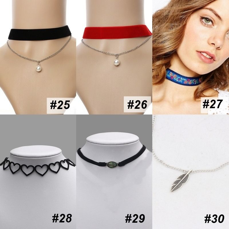 Girls choker cheap necklace