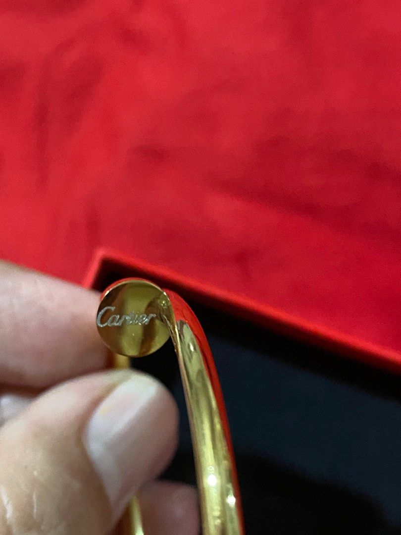 Nail design Bangle (Category: Bracelets) located in Las Pinas. Submitted by nugets (Listing ID 1257276316, Image 3). Description: Small cartier bangle.