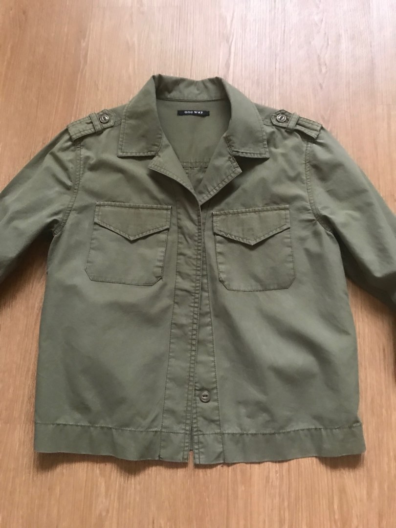 Cute army green jacket discount