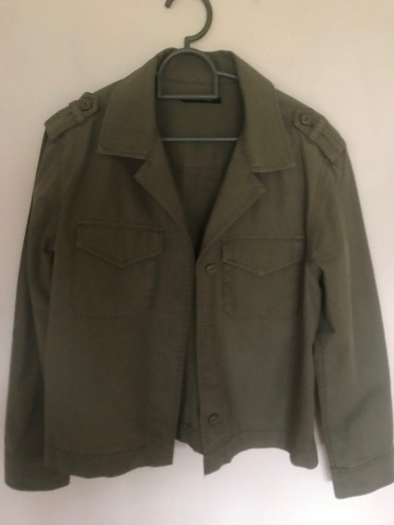 Cute army green jacket shop