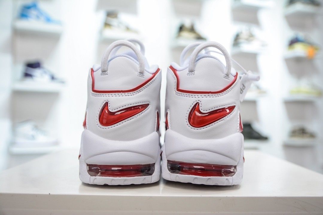 Nike air more uptempo 2025 white red for sale