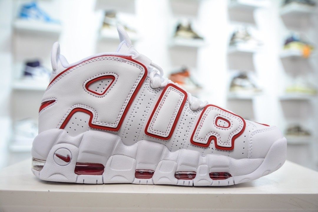 Nike air more uptempo white red for sale clearance